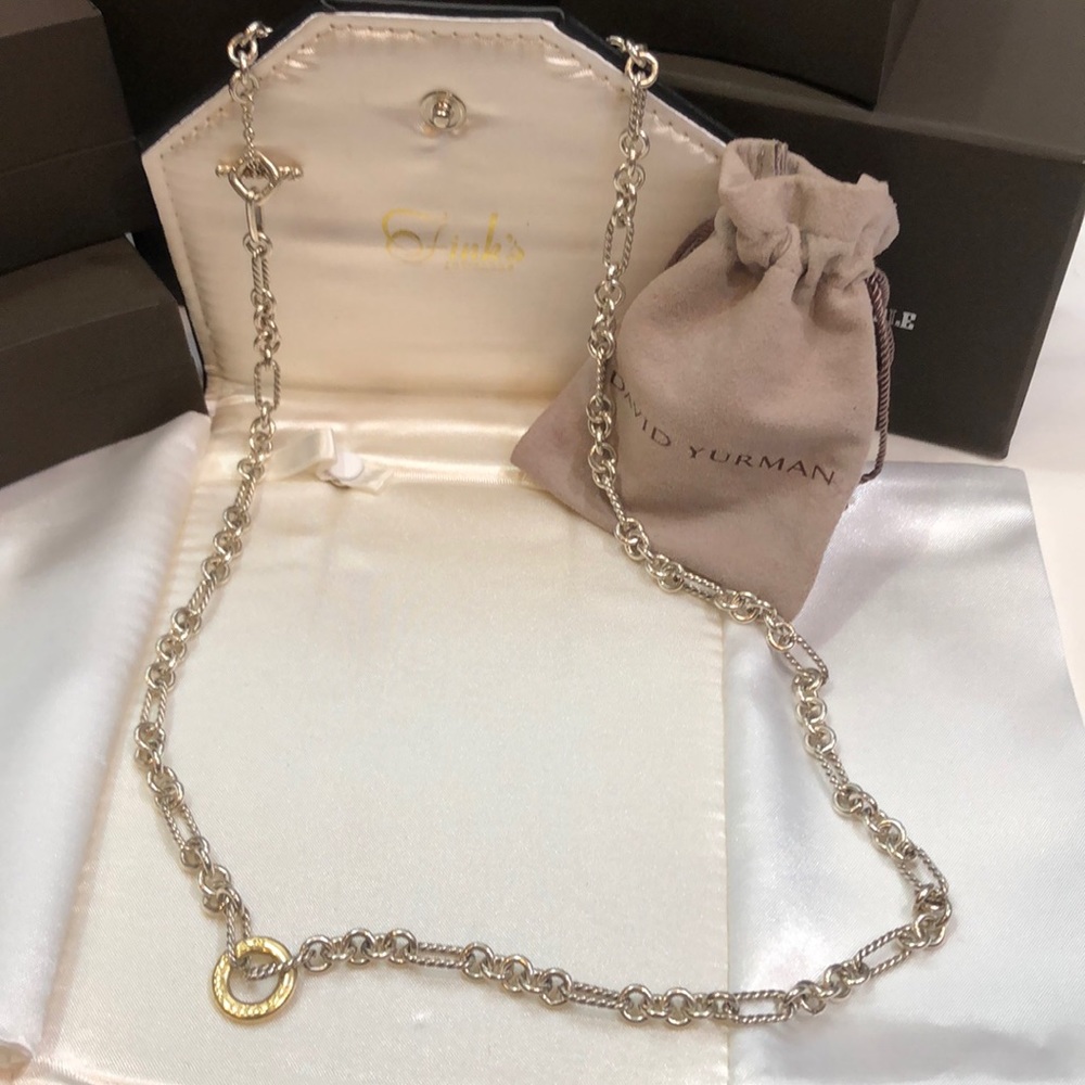 David Yurman Vintage Figaro 18k Gold & silver 32”